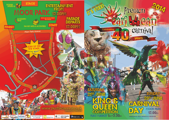 Preston Caribbean Carnival Leaflet 2014