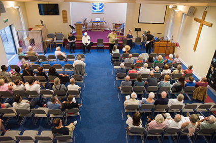 The play begins in the Bamber Bridge Methodist Church